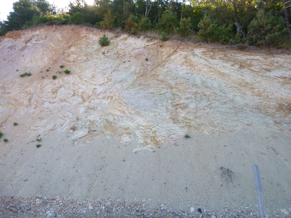 Outcrop of strongly altered volcanics at Alankoy