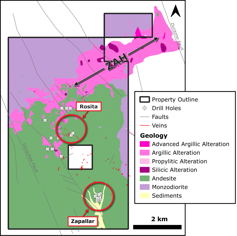 Geology and targets at Colla Kananchiari