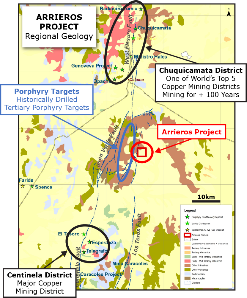 Arrieros project regional geology