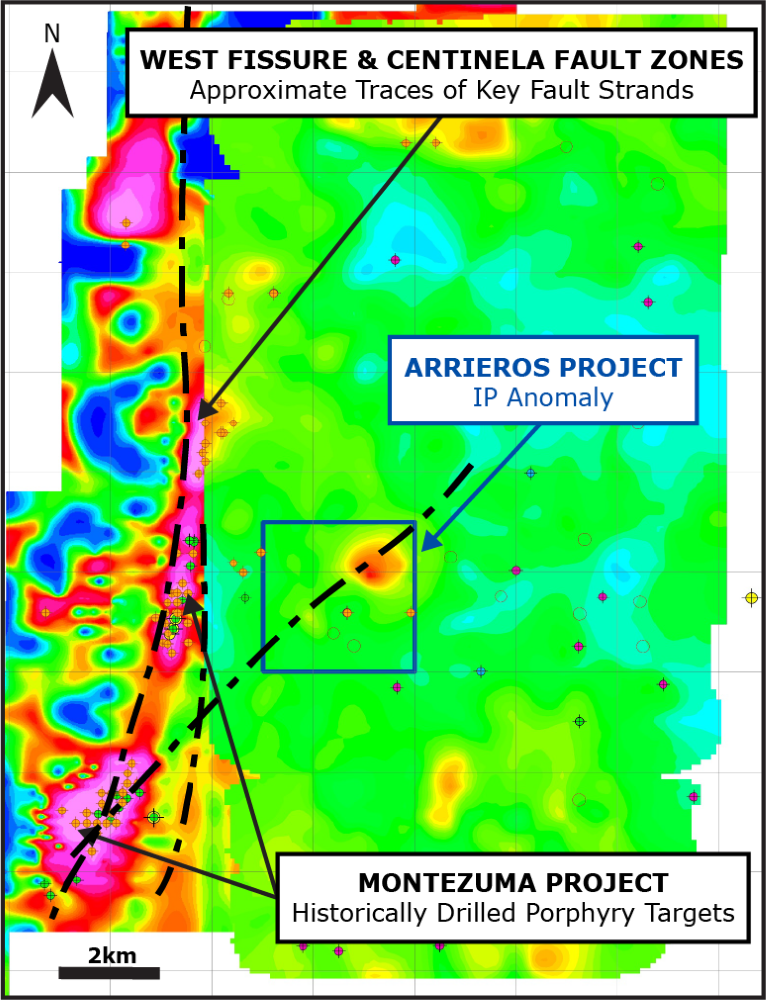 3D-VIP Map – Phase Angle – of Arrieros Project Area