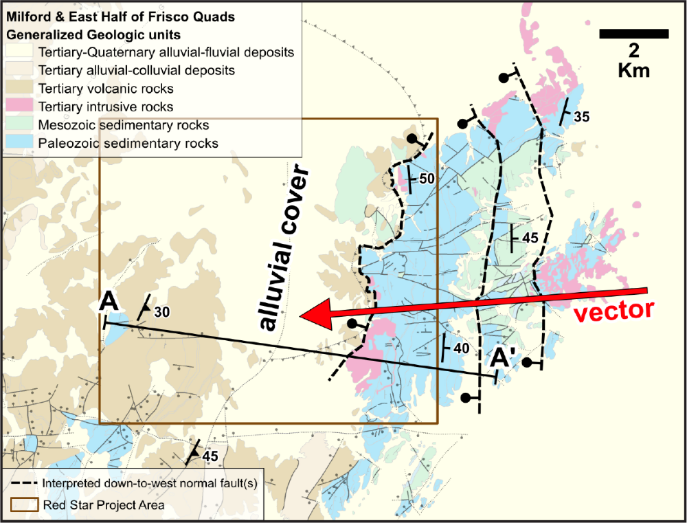 Geological map of the Red Star project